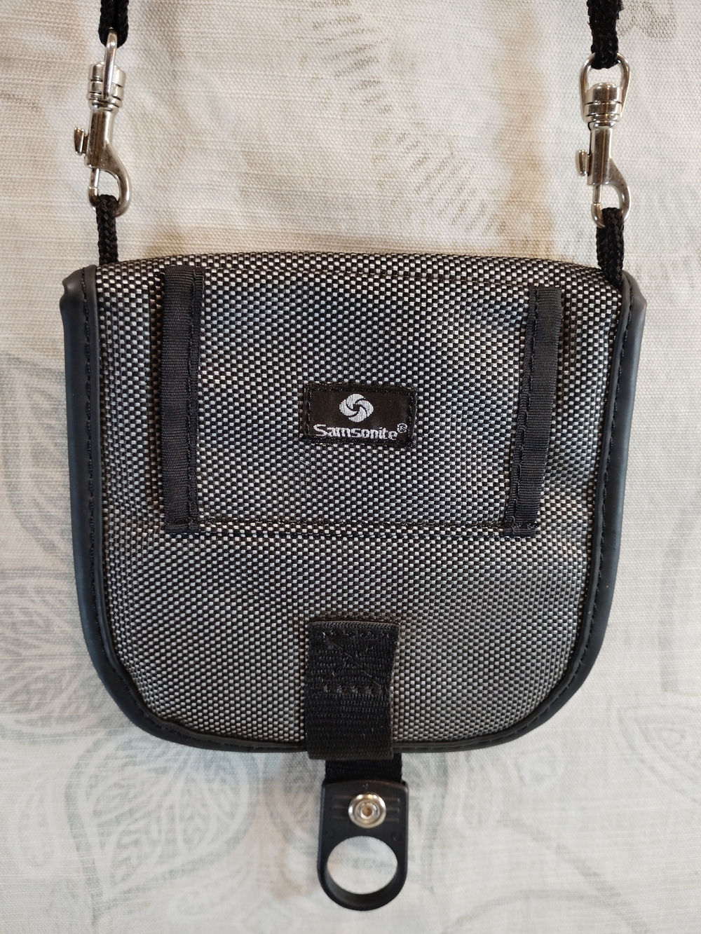 Samsonite Black Gray Crossbody Bag/Travel Wallet
